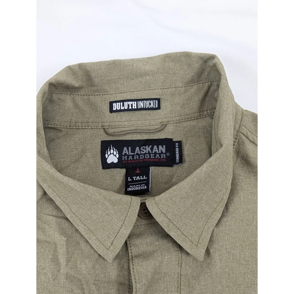 Alaskan Hardgear Shirt Mens Large‎ Tall LT Duluth Untucked Outdoors Fish Hike - Picture 7 of 8